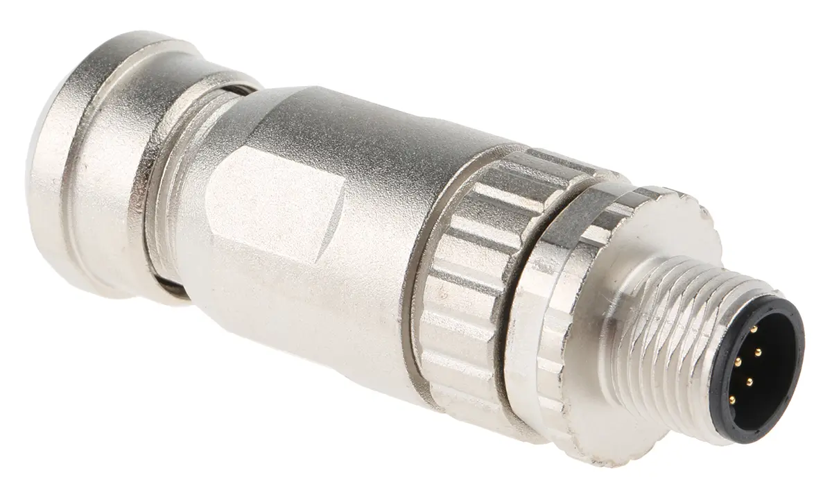 Produktfoto 1 von HARTING M12 20 mm M12 Rundsteckverbinder Stecker 8-polig Stecker 2A Kabel IP40