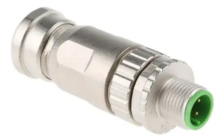 Produktfoto 1 von HARTING Circular Connectors M12 M12 M12 Rundsteckverbinder Stecker 4-polig Stecker 4A Kabel IP67