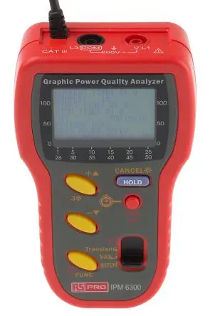 Produktfoto 1 von RS PRO IPM6300 Netzqualitätsanalysator 9999 kW 600V