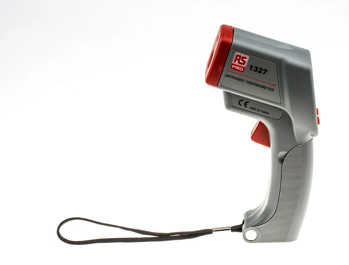 Produktfoto 1 von RS PRO 1327 Infrarot Thermometer, -20 °C 10:1, bis 500 °C, ±2 %, Fahrenheit, F, °C