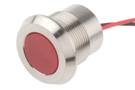 RS PRO Tafelmontage-Anzeige Rot 12V dc, Anschlusskabel, IP67