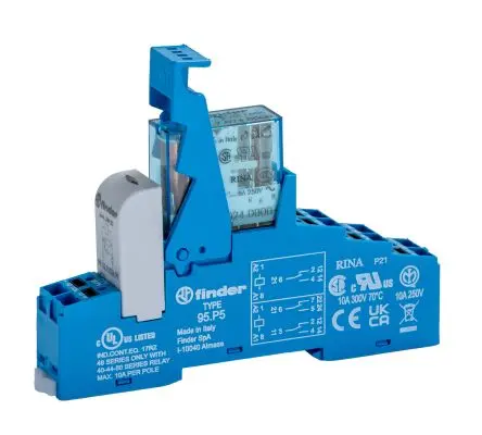 Produktfoto 1 von Finder 48 Interface Relais 24V dc, DPDT-2 CO DIN-Hutschiene 22.2mA