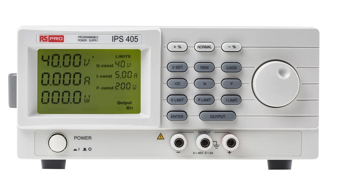 Produktfoto 1 von RS PRO Digital Labornetzgerät 200W, 0 → 40V / 5A