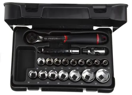 Produktfoto 1 von Facom S.161-2P6PB 1/2 Zoll Vierkant metrisch, CrV-Stahl 10 , 11 , 12 , 13 , 14 , 15 , 16 , 17 , 18 , 19 , 21 , 22 , 24