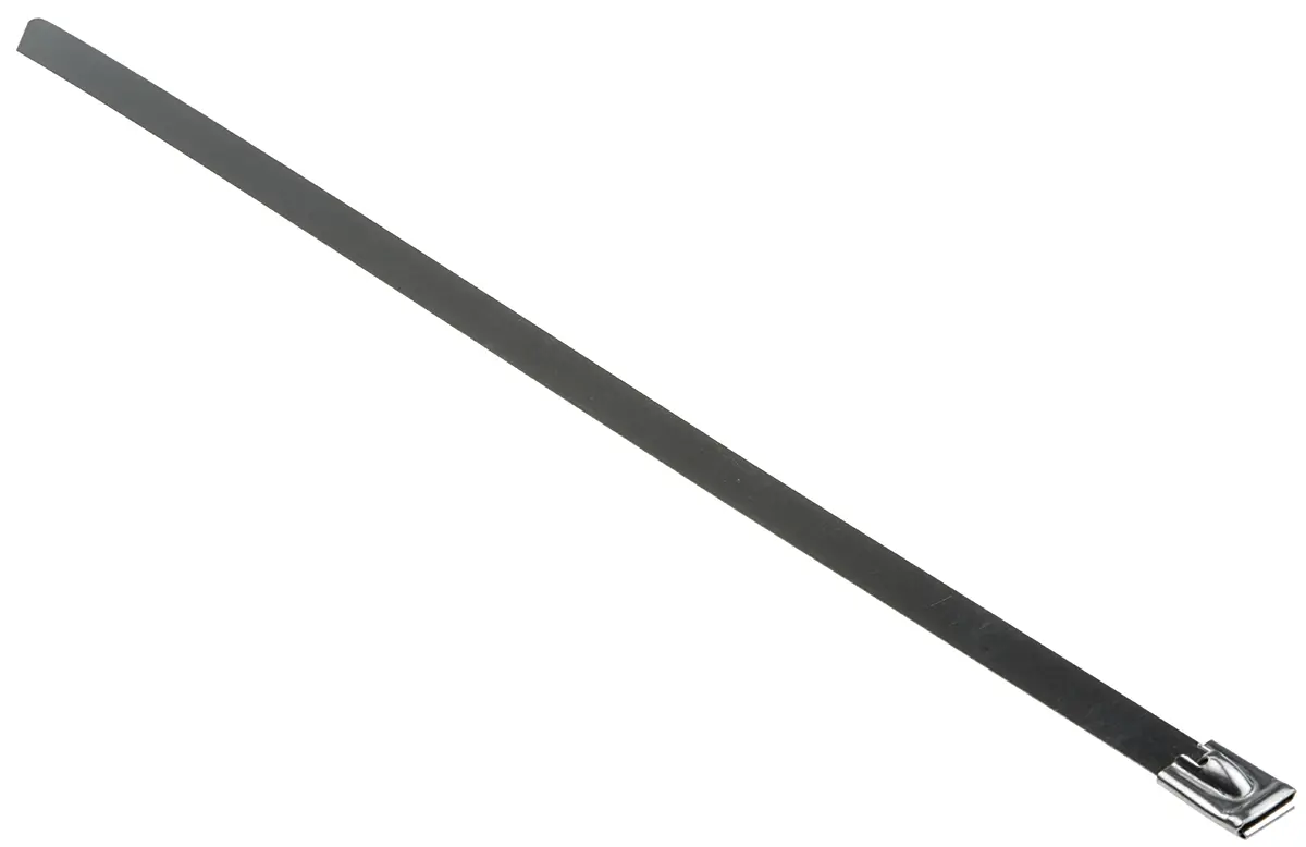 Produktfoto 1 von RS PRO Edelstahl Kabelbinder Kugelverschluss Silber 12 mm x 360 mm