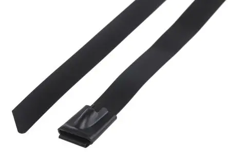 Produktfoto 1 von RS PRO SS360XHDC Edelstahl Kabelbinder Kugelverschluss Schwarz 12mm x 360 mm
