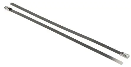 Produktfoto 1 von RS PRO Edelstahl Kabelbinder Kugelverschluss Silber 4.6mm x 200 mm
