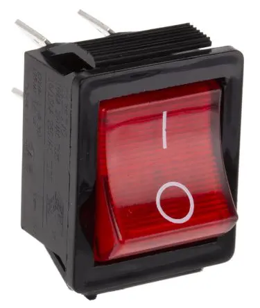 Produktfoto 1 von Arcolectric Panel Wippschalter DPST Ein-Neutral-Ein Ein-Aus, 16A Beleuchtet, IP67, IP54
