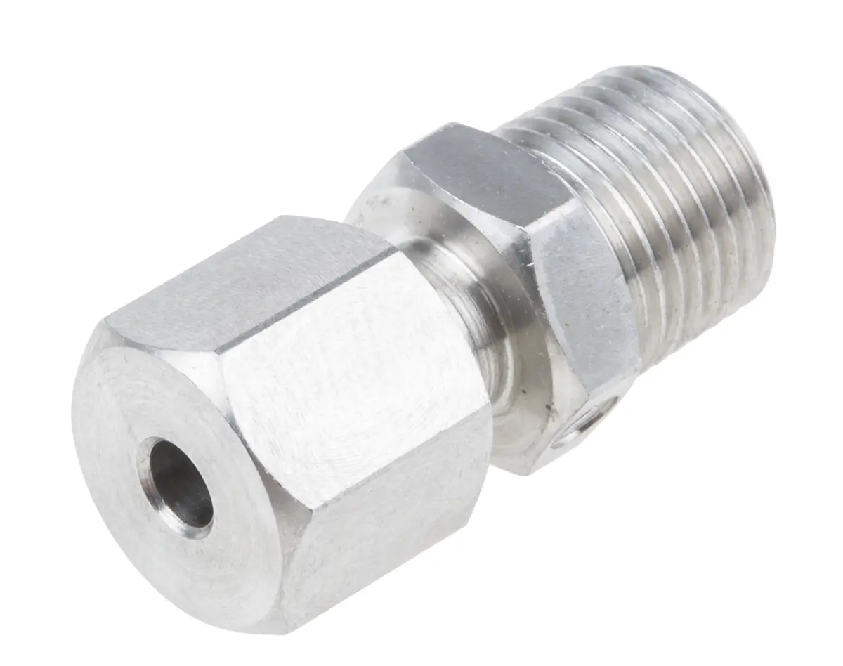 Produktfoto 1 von RS PRO 1/8 NPT Quetschverschraubung für Thermoelement oder PRT-Sonde