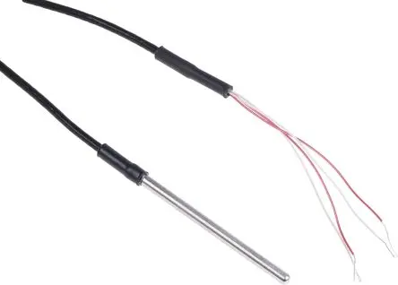 Produktfoto 1 von RS PRO Pt100 Widerstandsthermometer Edelstahl Ø 3 mm 4 x 50 mm Class B, -50 °C → 250 °C, 2 m Leitung