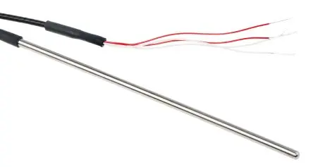 Produktfoto 1 von RS PRO Pt100 Widerstandsthermometer Edelstahl Ø 3 mm 4 x 125 mm Class B, -50 °C → 250 °C, 2 m Leitung