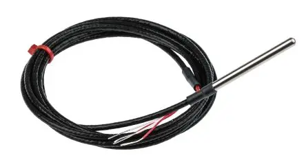 Produktfoto 1 von RS PRO Pt100 Widerstandsthermometer Edelstahl Ø 4.5 mm 4 x 50 mm Class B, -50 °C → 250 °C, 2 m Leitung