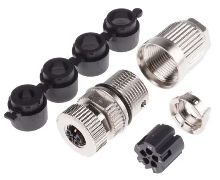 Produktfoto 1 von HARTING Circular Connectors M12 M12 M12 Rundsteckverbinder Stecker 5-polig Buchse 12A Kabel IP65, IP67