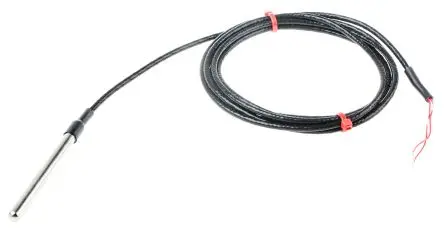 Produktfoto 1 von RS PRO Pt100 Widerstandsthermometer Edelstahl Ø 6 mm 4 x 75 mm Class B, -50 °C → 250 °C, 2 m Leitung