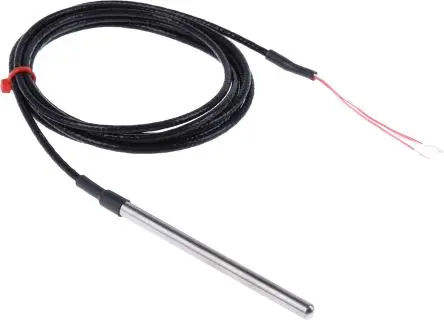 Produktfoto 1 von RS PRO Pt100 Widerstandsthermometer Edelstahl Ø 6 mm 4 x 100 mm Class B, -50 °C → 250 °C, 2 m Leitung