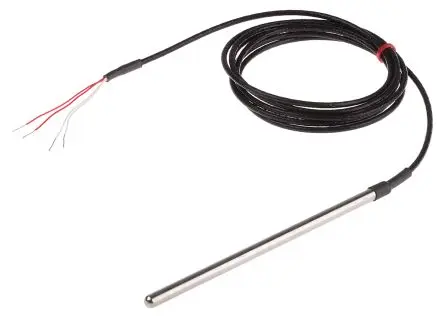 Produktfoto 1 von RS PRO Pt100 Widerstandsthermometer Edelstahl Ø 6 mm 4 x 150 mm Class B, -50 °C → 250 °C, 2 m Leitung