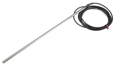 Produktfoto 1 von RS PRO Pt100 Widerstandsthermometer Edelstahl Ø 6 mm 4 x 300 mm Class B, -50 °C → 250 °C, 2 m Leitung
