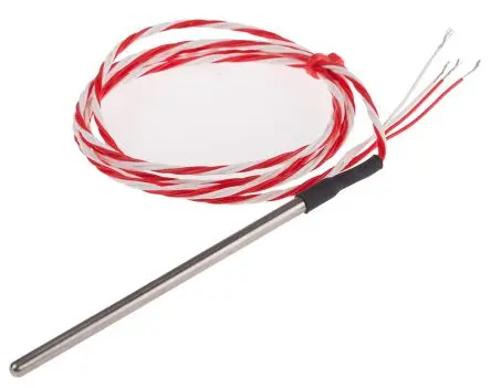 Produktfoto 1 von RS PRO Pt100 Widerstandsthermometer Edelstahl Ø 4 mm 4 x 90 mm Class B, -50 °C → 200 °C, 1 m Leitung