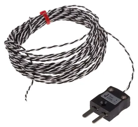 RS PRO RS125/0816 Polytetrafluorethylen Thermoelement mit offener Messstelle Typ J x 5 m -75 °C → 260 °C