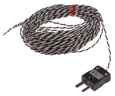 Produktfoto 1 von RS PRO RS125/0816 Polytetrafluorethylen Thermoelement mit offener Messstelle Typ J, Ø 1.1 mm x 10 m -75 °C → 260 °C