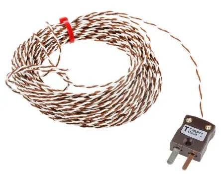 RS PRO RS125/0816 Polytetrafluorethylen Thermoelement mit offener Messstelle Typ T x 10 m -75 °C → 260 °C
