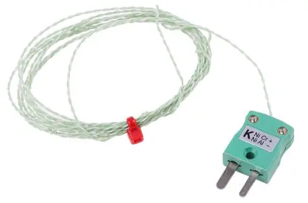Produktfoto 1 von RS PRO Perfluoralkoxyalkan Thermoelement mit offener Messstelle Typ K, Ø 1 mm x 2 m -75 °C → 250 °C