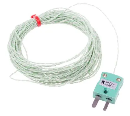 Produktfoto 1 von RS PRO Perfluoralkoxyalkan Thermoelement mit offener Messstelle Typ K x 10 m -75 °C → 250 °C
