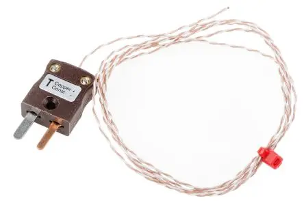 Produktfoto 1 von RS PRO Perfluoralkoxyalkan Thermoelement mit offener Messstelle Typ T x 1 m -75 °C → 250 °C