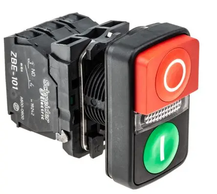 Produktfoto 1 von Schneider Electric Harmony XB5 Druckschalter Beleuchtet Push-Push Panel Ø 22 mm, 1-poliger Umschalter / 12A, IP66, IP69,