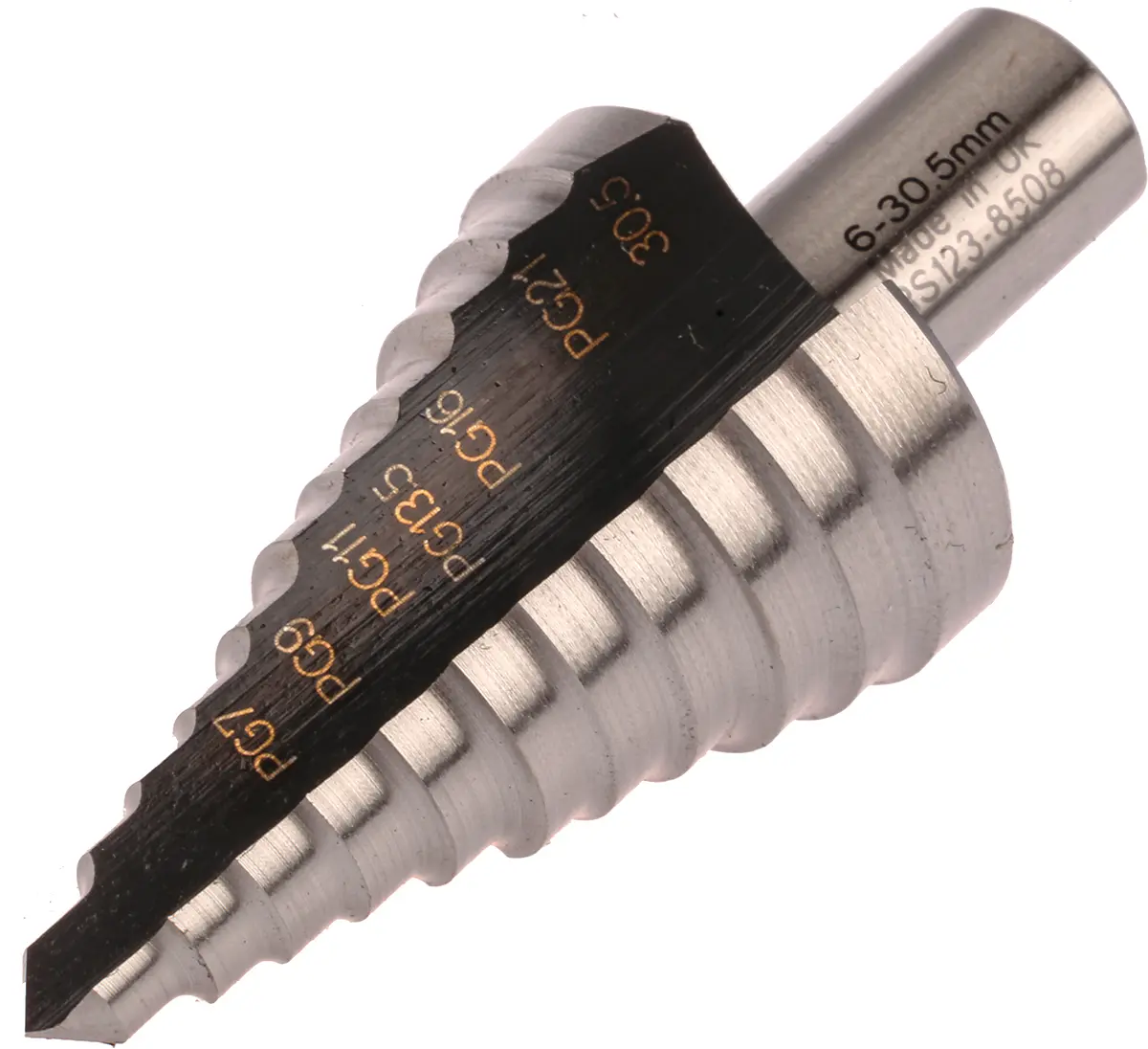 Produktfoto 1 von RS PRO HSS Stufenbohrer 10-stufig, 6mm → 30.5mm