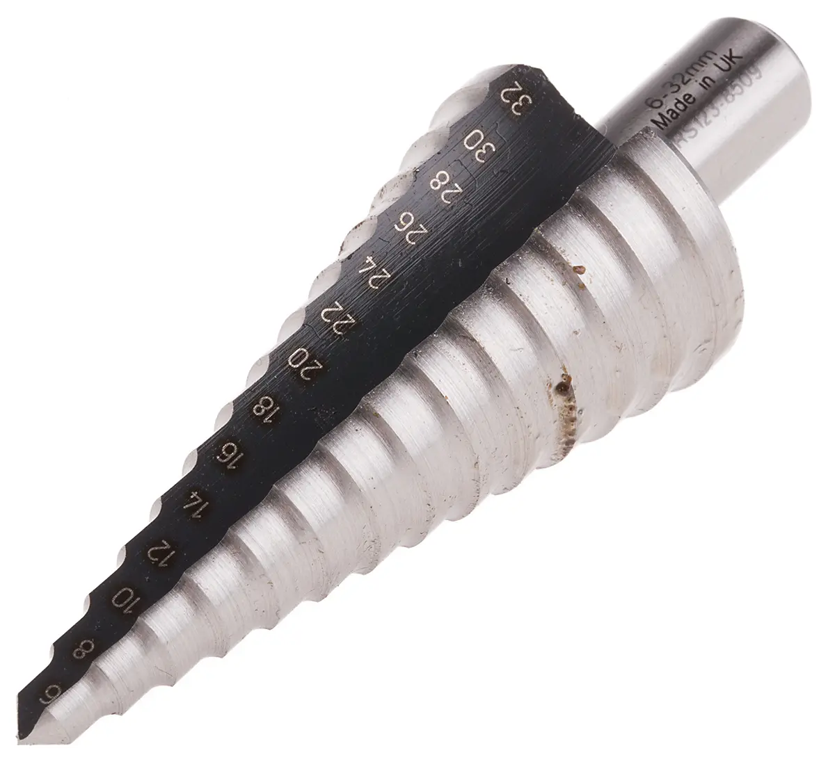 Produktfoto 1 von RS PRO HSS Stufenbohrer 12-stufig, 6mm → 30mm