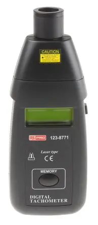 Produktfoto 1 von RS PRO, ±0.05 % LCD Drehzahlmesser → 99999U/min, 10 U/min