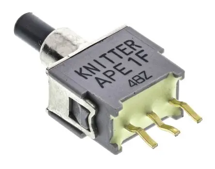KNITTER-SWITCH Druckschalter Tastend Leiterplattenmontage Ø 6.2 mm, 1-poliger Umschalter / 50mA 48 V dc 250 V ac, IP67
