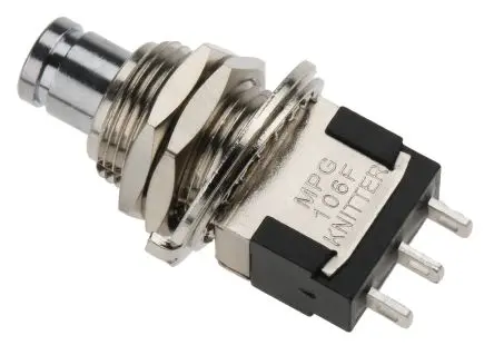 Produktfoto 1 von KNITTER-SWITCH MPG Druckschalter Weiß Tastend Panel Ø 12.5 mm, 1-poliger Umschalter / 4A 250 V ac, IP67