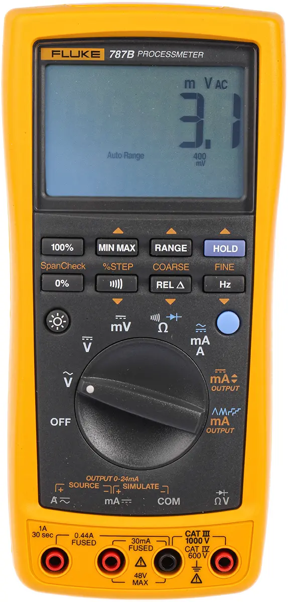 Produktfoto 1 von Fluke 787B Tragbar Digital Multimeter Echteffektivwert, CAT III, CAT IV