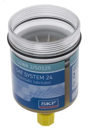Produktfoto 1 von SKF SKF System 24 LGWA 2 Mineralöl Fett Gelb, Braun -30 °C bis 140 °C, Patrone 125 ml