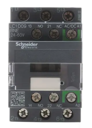 Produktfoto 1 von Schneider Electric LC1D Schütz 24V ac/dc-Spule, 3-polig, 690V ac / 9 A 60V 4 kW 3 Schließer Motorsteuerung