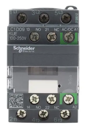 Produktfoto 1 von Schneider Electric LC1D Schütz 230V ac-Spule, 3-polig, 690V ac / 9 A 250V 4 kW 3 Schließer Motorsteuerung,