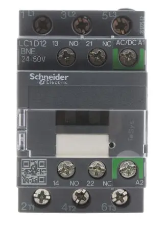 Produktfoto 1 von Schneider Electric LC1D Schütz 24V ac/dc-Spule, 3-polig, 690V ac / 12 A 60V 5.5 kW 3 Schließer Motorsteuerung,