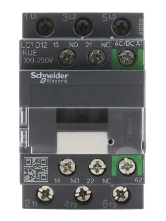 Produktfoto 1 von Schneider Electric LC1D Schütz 230V ac-Spule, 3-polig, 690V ac / 12 A 250V 5.5 kW 3 Schließer Motorsteuerung,