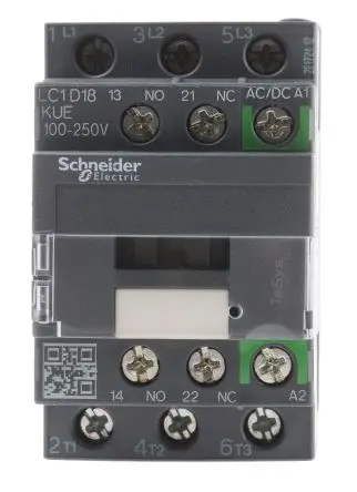 Produktfoto 1 von Schneider Electric TeSys D TeSyS D Leistungsschütz 230 V ac-Spule, 3 -polig , 690 V ac / 18 A 7,5 kW 3 Schließer