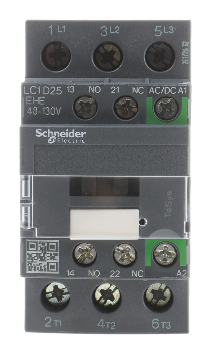 Produktfoto 1 von Schneider Electric LC1D Schütz 110 V ac/dc-Spule, 3-polig, 690V ac / 25 A 130 V 11 kW 3 Schließer Motorsteuerung