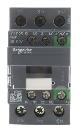 Produktfoto 1 von Schneider Electric TeSys D TeSyS D Leistungsschütz 110 V ac/dc-Spule, 3 -polig , 690 V ac / 25 A 11 kW 3 Schließer