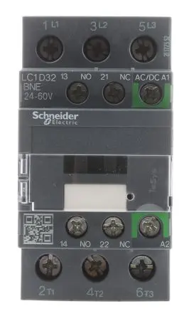 Produktfoto 1 von Schneider Electric LC1D Schütz 24V ac/dc-Spule, 3-polig, 690V ac / 32 A 60V 15 kW 3 Schließer Motorsteuerung,