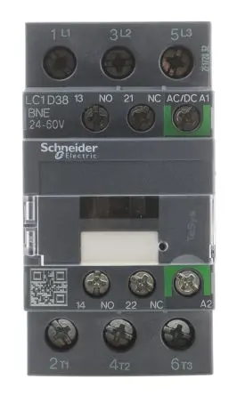 Produktfoto 1 von Schneider Electric TeSys D TeSyS D Leistungsschütz 24 V ac/dc-Spule, 3 -polig , 690 V ac / 38 A 18,5 kW 3 Schließer