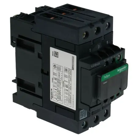 Produktfoto 1 von Schneider Electric LC1D Schütz 24V dc-Spule, 3-polig, 690V ac / 40 A 24V dc 18.5 kW 3 Schließer Motorsteuerung,