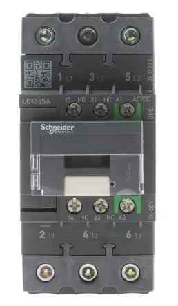 Produktfoto 1 von Schneider Electric TeSys D Schütz 24V ac/dc-Spule, 3-polig, 690V ac / 65 A 60V 30 kW 3 Schließer Motorsteuerung,