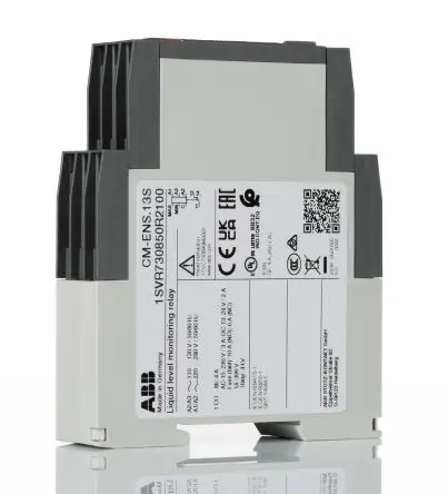 Produktfoto 1 von ABB CM-ENS Niveaurelais 1 x Eingänge DIN-Hutschiene 240V ac Spannung 1-poliger Umschalter, Relais