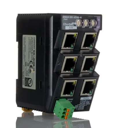 Produktfoto 1 von Omron EtherCAT Junction Slave Netzwerk-Hub 6, DIN-Hutschiene, 24 V dc