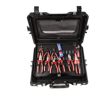 Produktfoto 1 von RS PRO VDE 1000V zugelassen Werkzeugsatz für Ingenieure Werkzeugsatz, Tasche 82-teilig